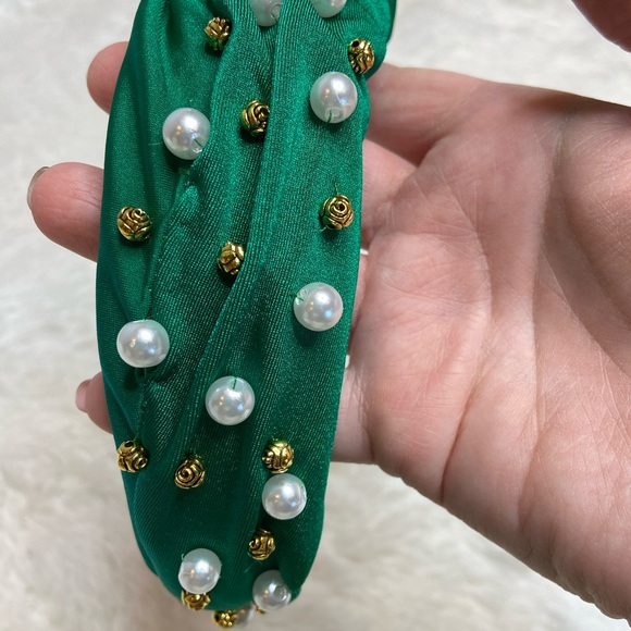 HANDMADE Green Embellished Twist Knot Headband - Picture 9 of 11